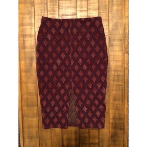 Zara patterned pencil skirt